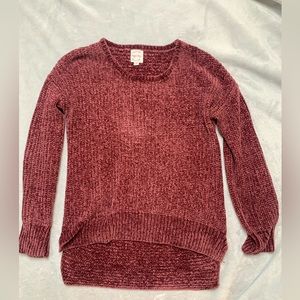 Knit Hippie Rose SMALL size sweater wine color